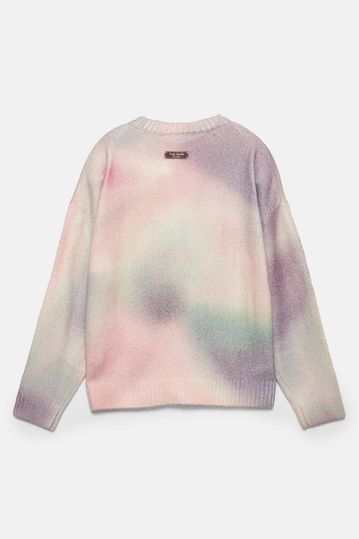 풀앤베어 타이다이 옴브레 라운드넥 니트 스웨터 7550/365 PASTEL PINK - 상세 이미지 3