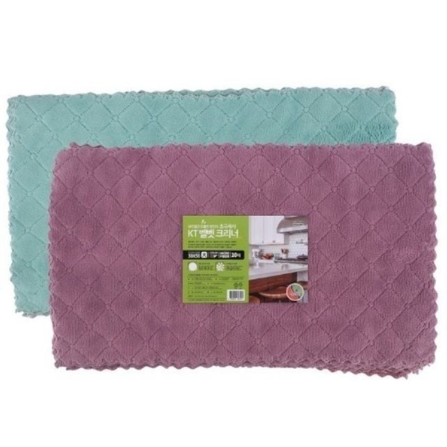 초극세사 벨벳 행주 10매입 (대-약30x50cm) 투톤 양면 - 메인 이미지