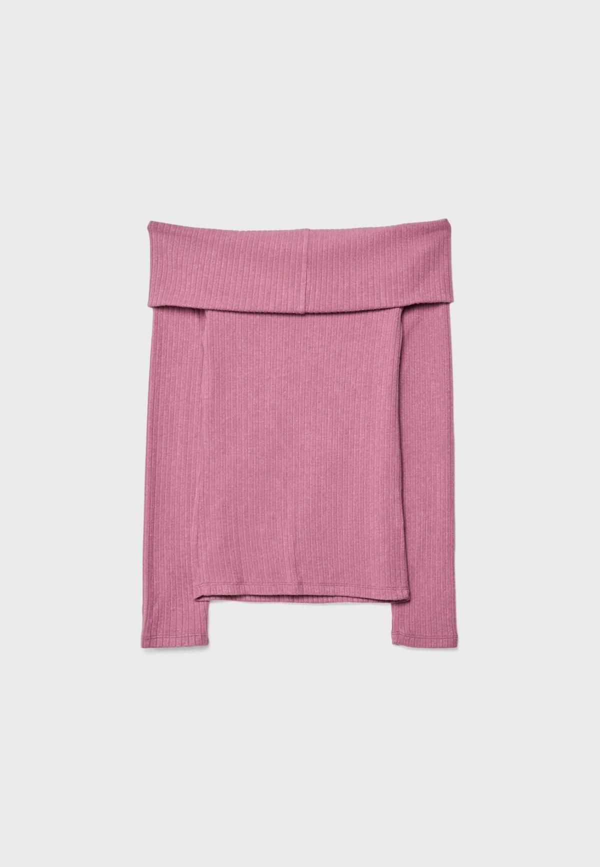 스트라디바리우스 페미닌 오프숄더 니트 탑 6550/588 MAUVE - 상세 이미지 2