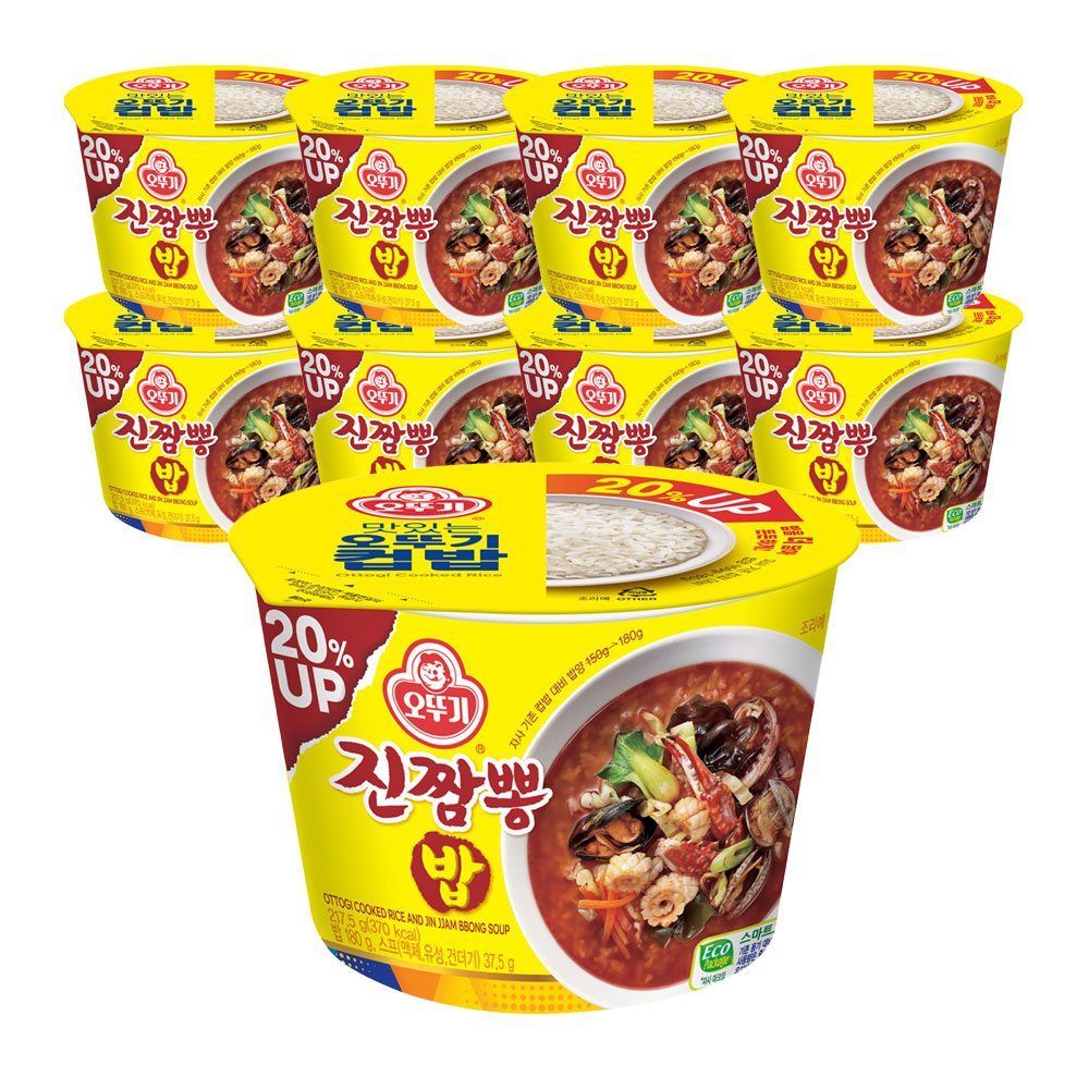 오뚜기 컵밥 진짬뽕밥(증량) 217.5g 9개 - 상품 이미지