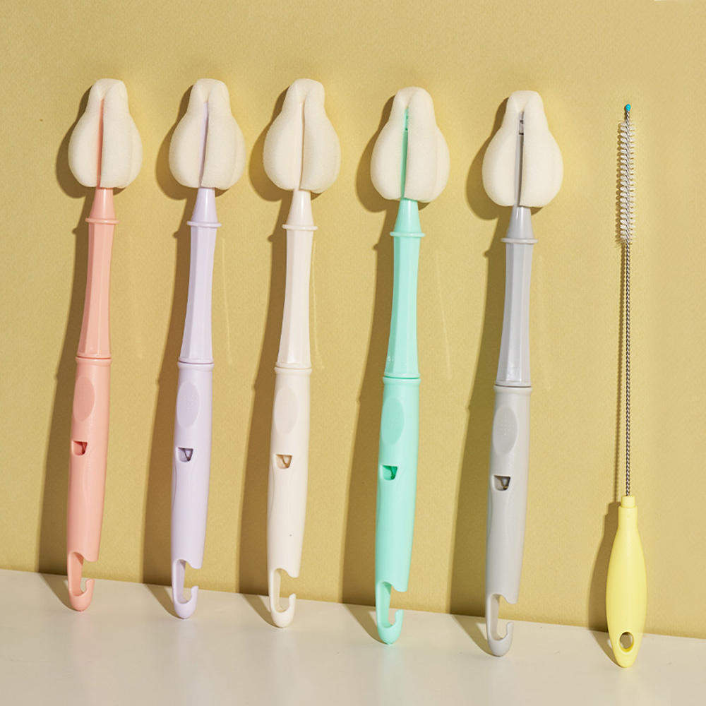 리에또 롱 젖꼭지솔 5P+ 빨대 세척솔 증정 물병 텀블러 젖병솔 - 상품 이미지