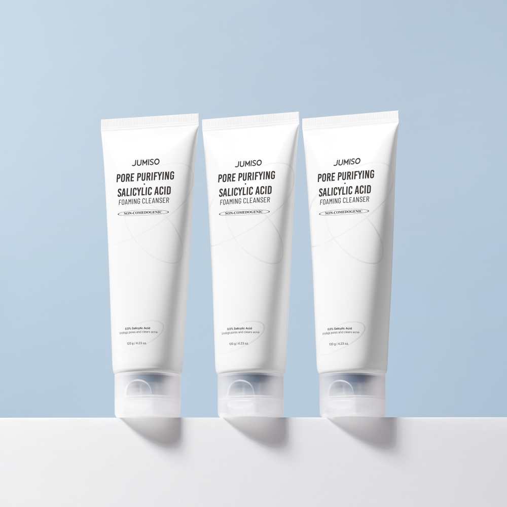 [총360ml/여드름기능성] 주미소 포어 퓨리파잉 살리실산 클렌징폼 120ml, 3개 제품 이미지
