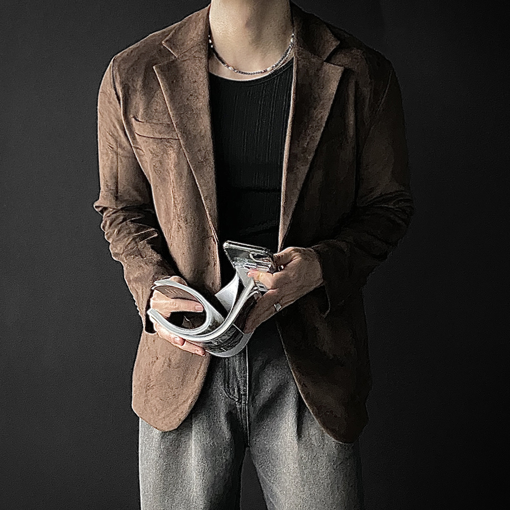 남자스웨이드자켓 스웨이드블레이저 블레이져 - 상세 이미지 5