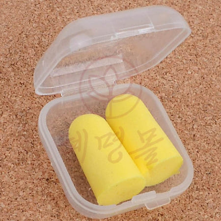 혜명몰협력사 [혜명만물마트] 귀마개 2P 감소 소음차단마개 귀보호 스폰지 이어플러그케이스