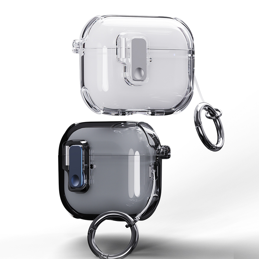 에어팟 프로3 에어팟4 투명 잠금 케이스 분실 방지 케이스