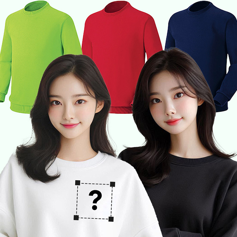 [기본인쇄포함] 맨투맨 티셔츠 주문 제작 단체티 소량 커스텀 인쇄 프린팅 제품 이미지