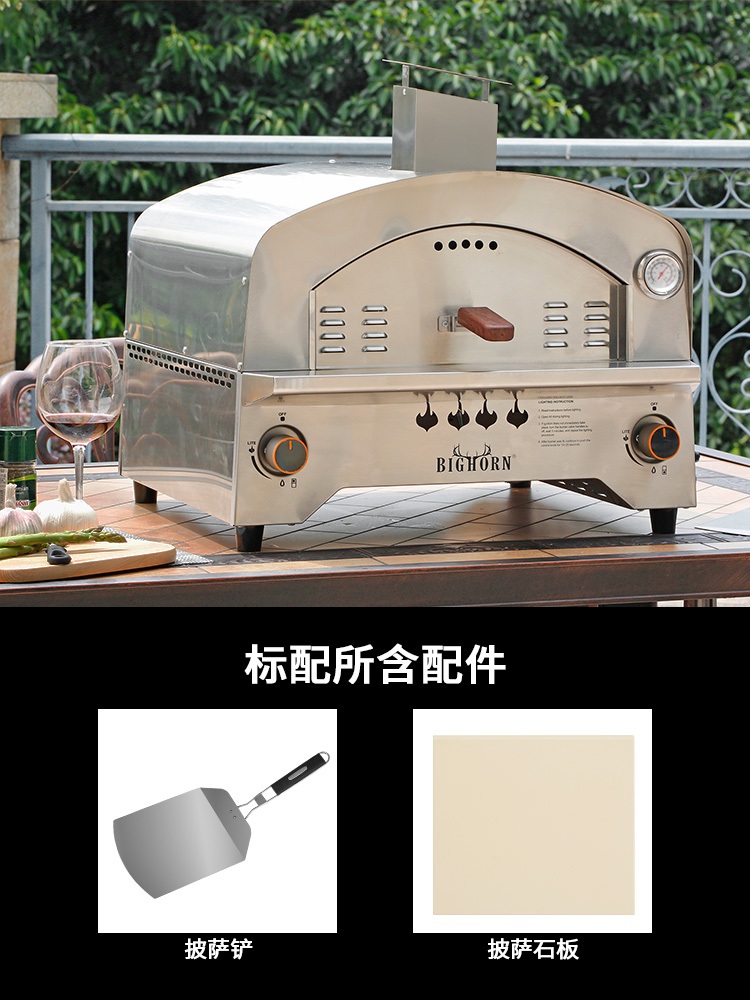 피자 화덕 스틸 화로 삽 야외 끈적임 바베큐 베이킹 반죽용 전통 - 상세 이미지 5