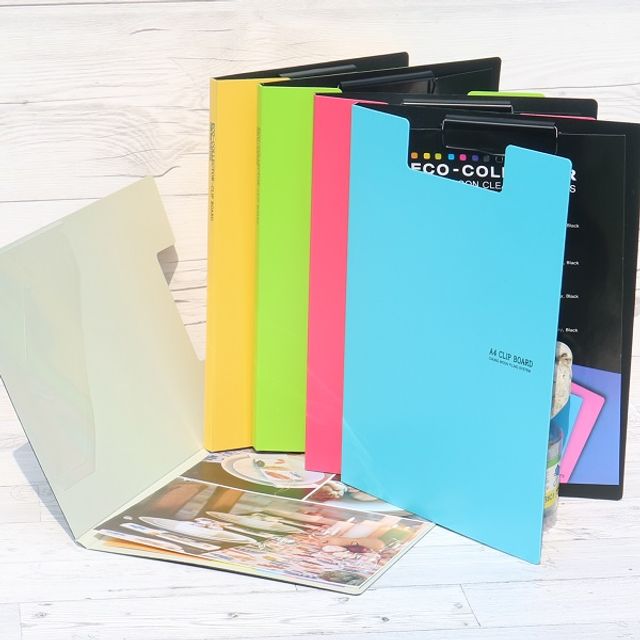 청운 포켓장착 A4 PP 레버화일/클립보드 10개 블랙 10개 - 메인 이미지