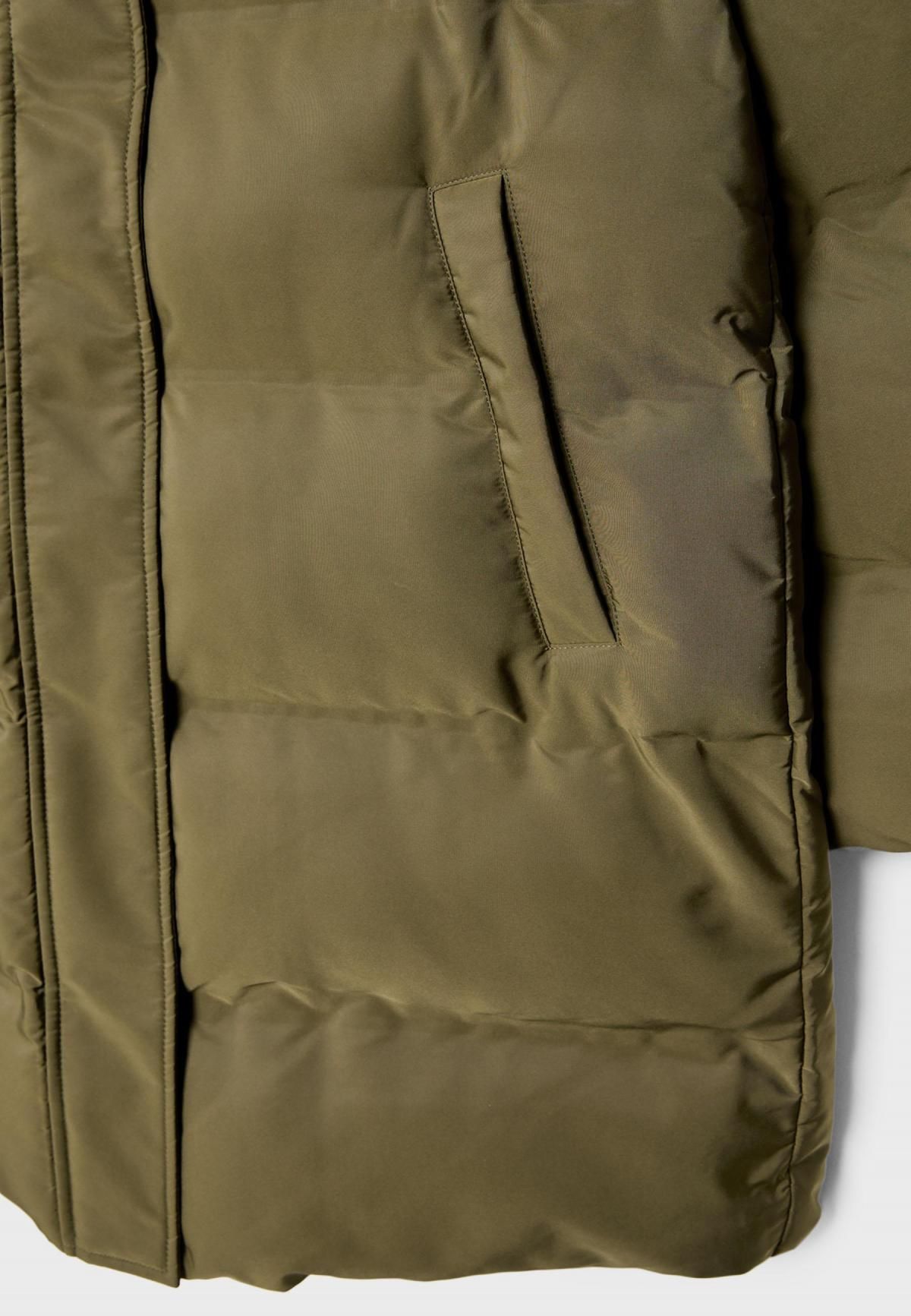 스트라디바리우스 테크니컬 롱 패딩 코트 퍼후드 여성 아우터 5846/683 OLIVE GREEN - 상세 이미지 2