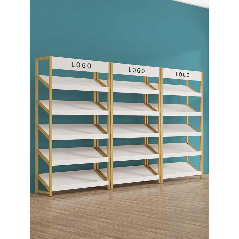 슈퍼마켓 과일 매대 채소 진열 진공목 진열 선반대 4단 100x30x140cm + 사선(블랙) - 상세 이미지 3