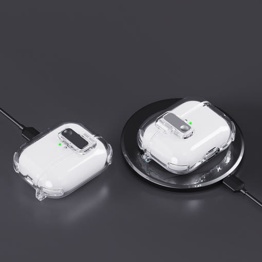 에어팟 잠금형 케이스 클리어 블랙 색상