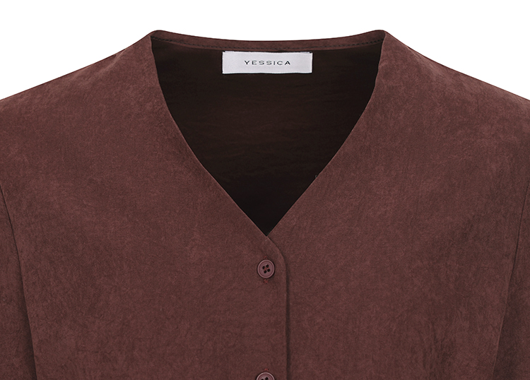 예시카 타이 벨티드 블라우스 YJ9BL879 - 상세 이미지 5