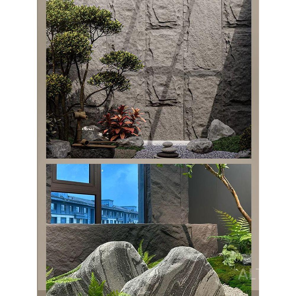 인공 석재 타일 경량 장식 배경 인테리어 외벽 조경 그레이 60x120cm (두께 1.5-5cm) - 상세 이미지 2