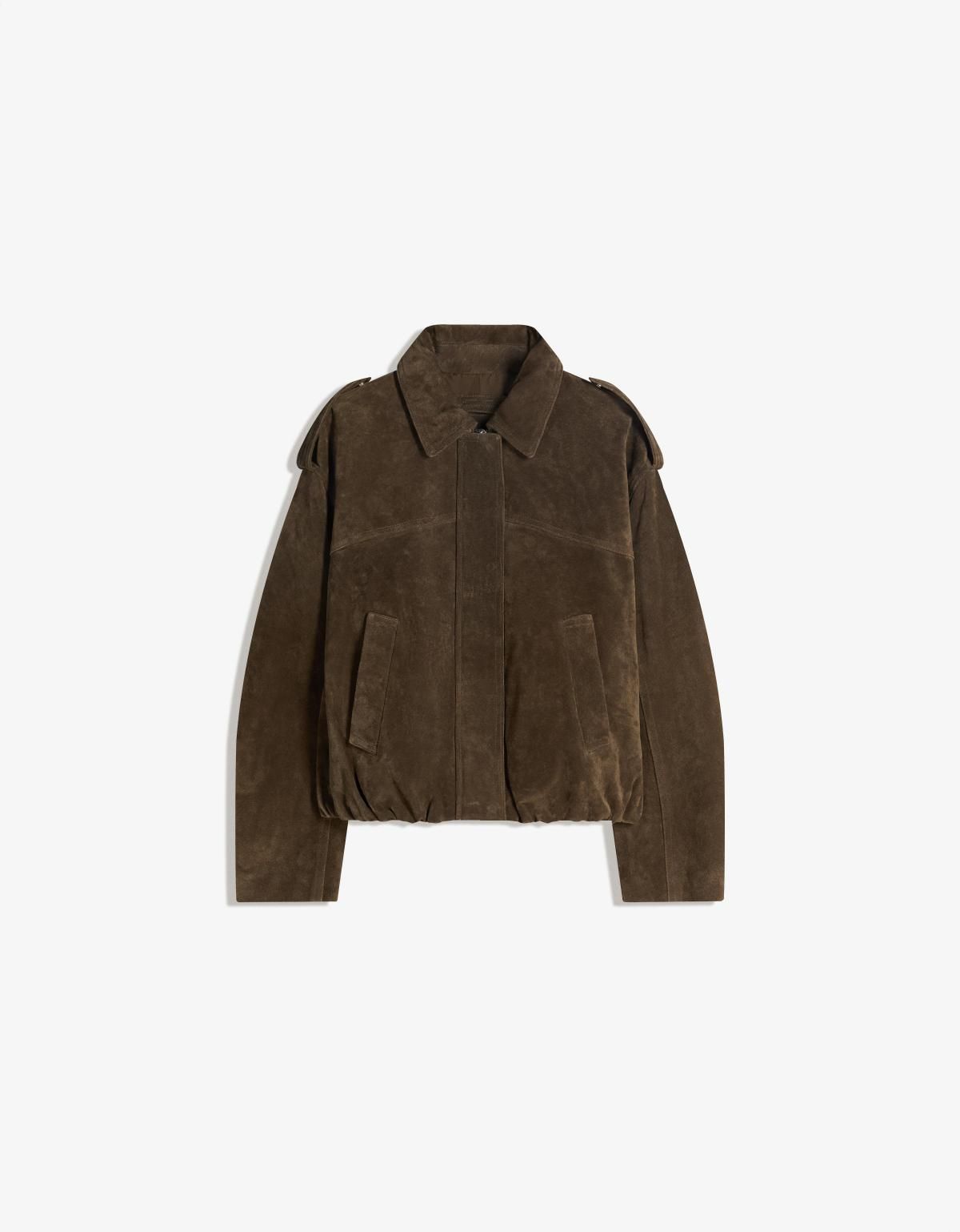 버쉬카 프리미엄 레더 스웨이드 재킷 6651/730 KHAKI - 상세 이미지 3