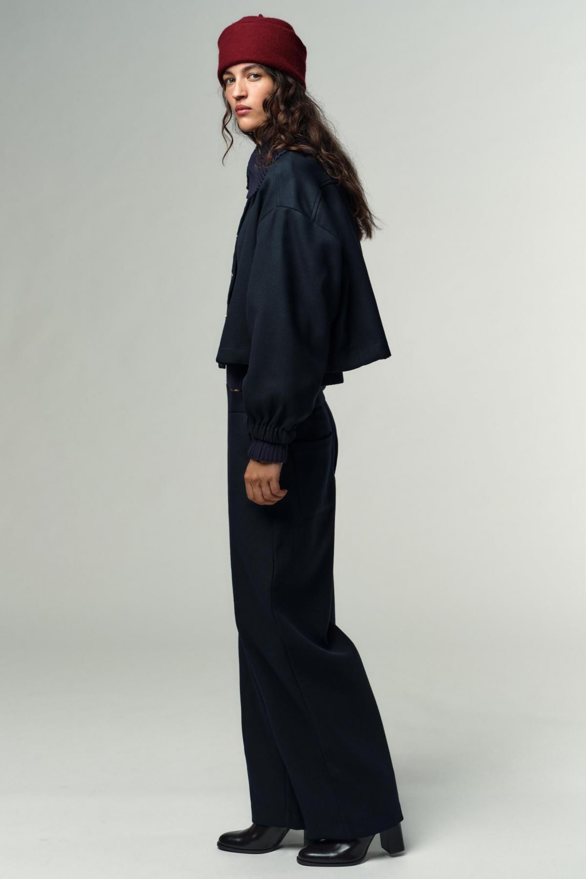 자라 테크니컬 숏 벌룬 봄버 재킷 4387/286 NAVY BLUE - 상세 이미지 4
