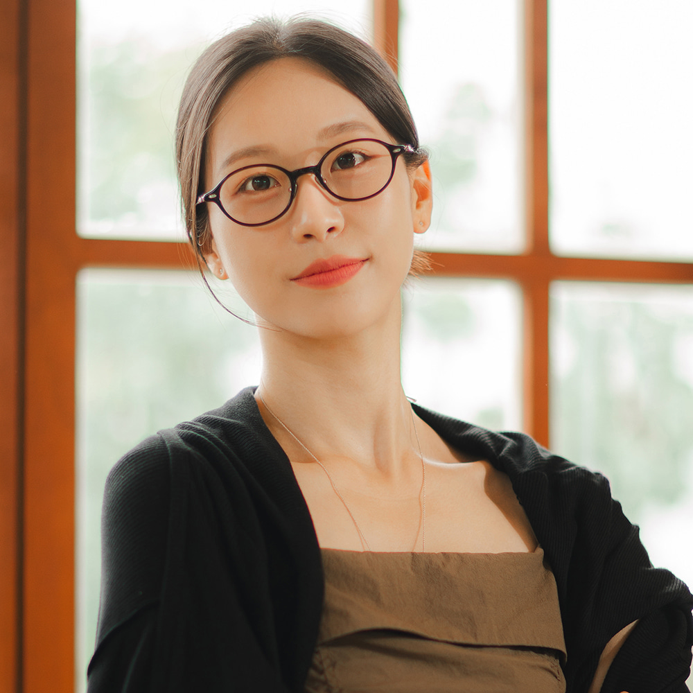 무사경 402 긱시크 오벌형 안경 블루라이트 차단 렌즈 얇은 뿔테 여자 안경 - 상세 이미지 2