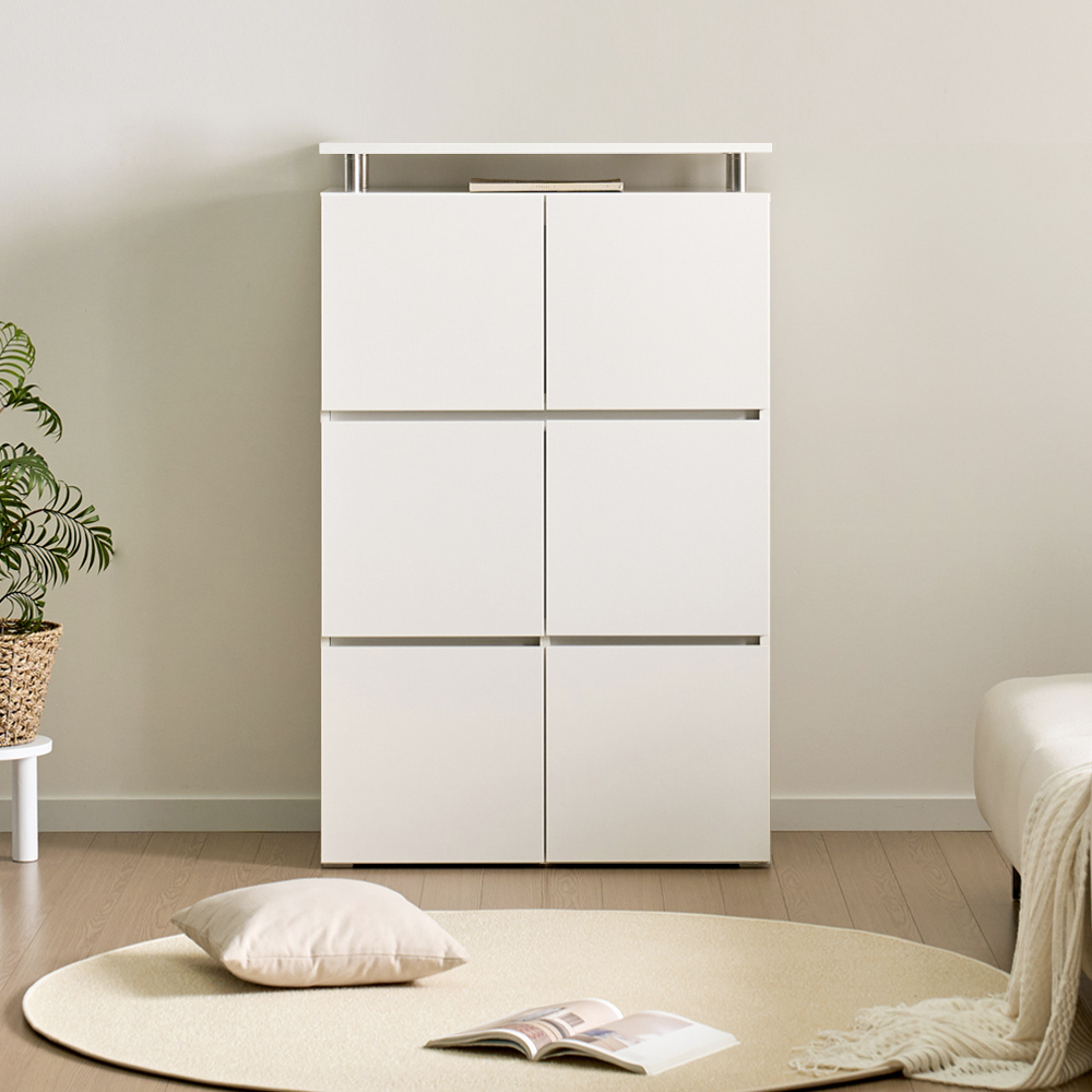 로아 수납장 모듈 다용도 거실 맘마존 (상판형) 800, 3단, 화이트