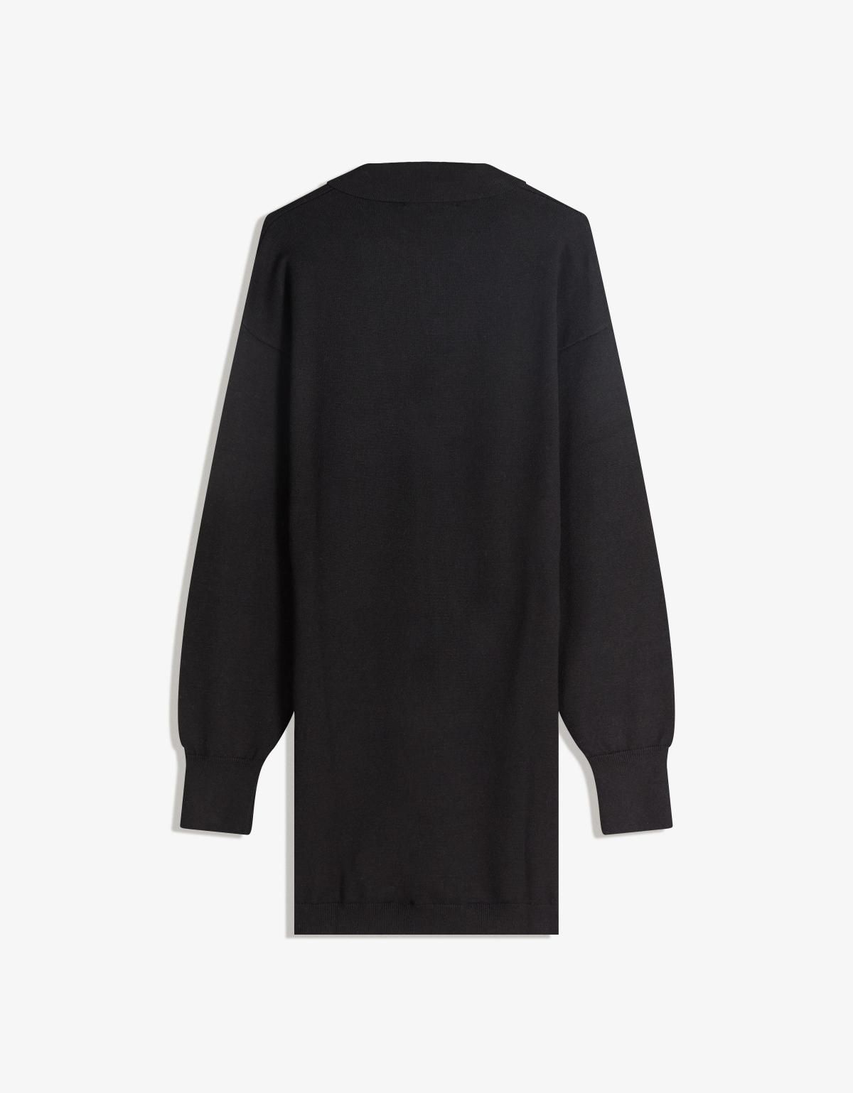 버쉬카 베이직 폴로 카라 미니 원피스 5701/097 BLACK - 상세 이미지 3