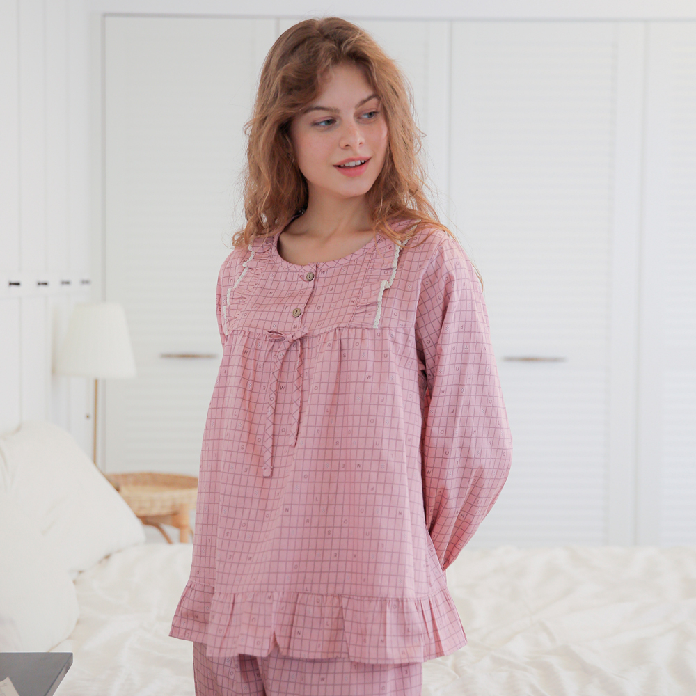 순면 홈웨어 여성 잠옷 상하의 세트 25F358-3 소프티 이미지 7