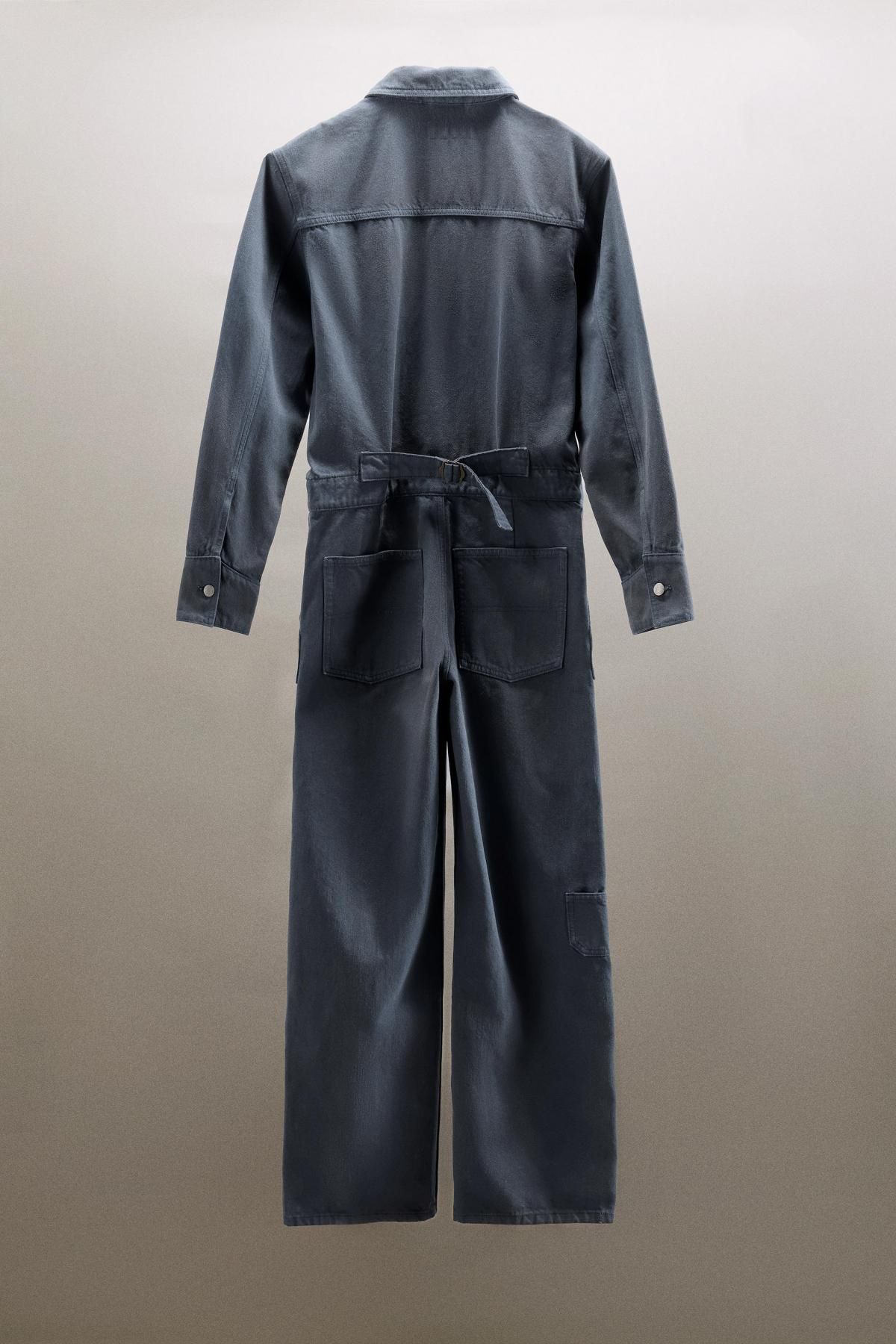 자라 테크니컬 워싱 데님 점프수트 5252/881 BLUE - 상세 이미지 3