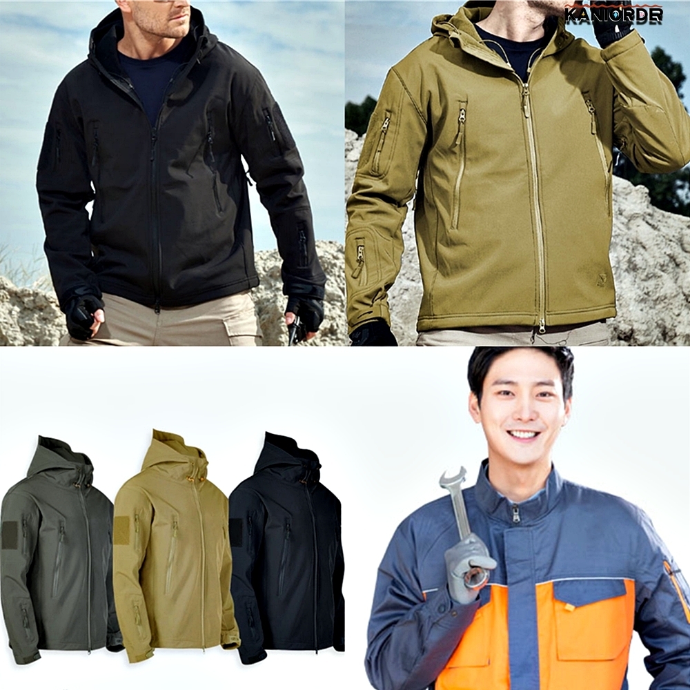바람막이 작업복 등산점퍼 기모 회사잠바 히든후드 캠핑 낚시 재킷 3컬러 - 상품 이미지