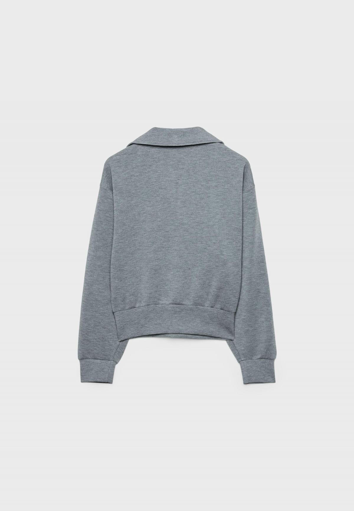 스트라디바리우스 소프트 모달 혼방 긴팔 폴로 맨투맨 6603/369 DARK GREY - 상세 이미지 3