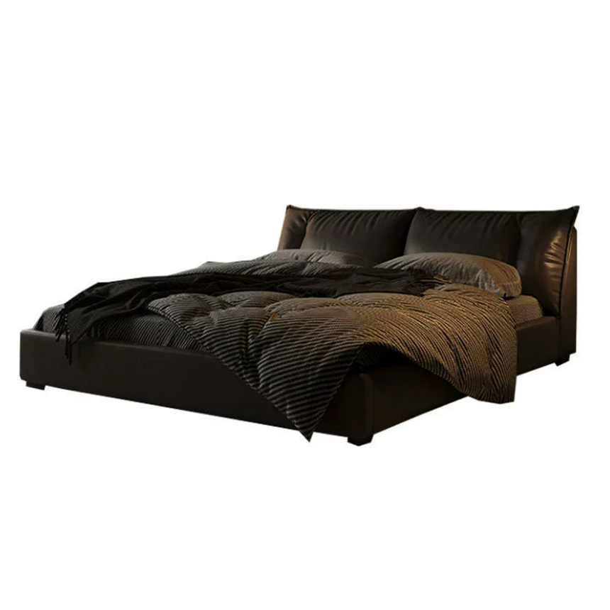 펠로 레더 라지 킹 퀸 호텔 베드 프레임 Pello Bed Frame S