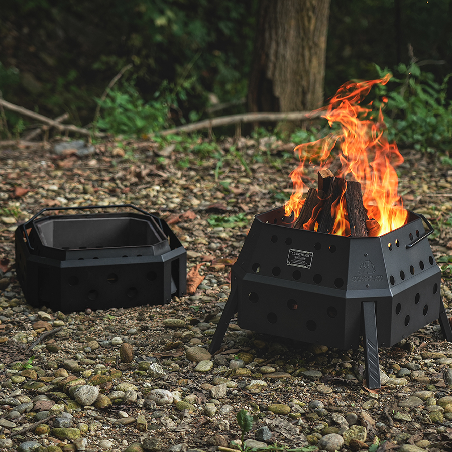 카고컨테이너 파이어 핏 맥스 케이스 세트 원액션 이중연소 접이식 화로대