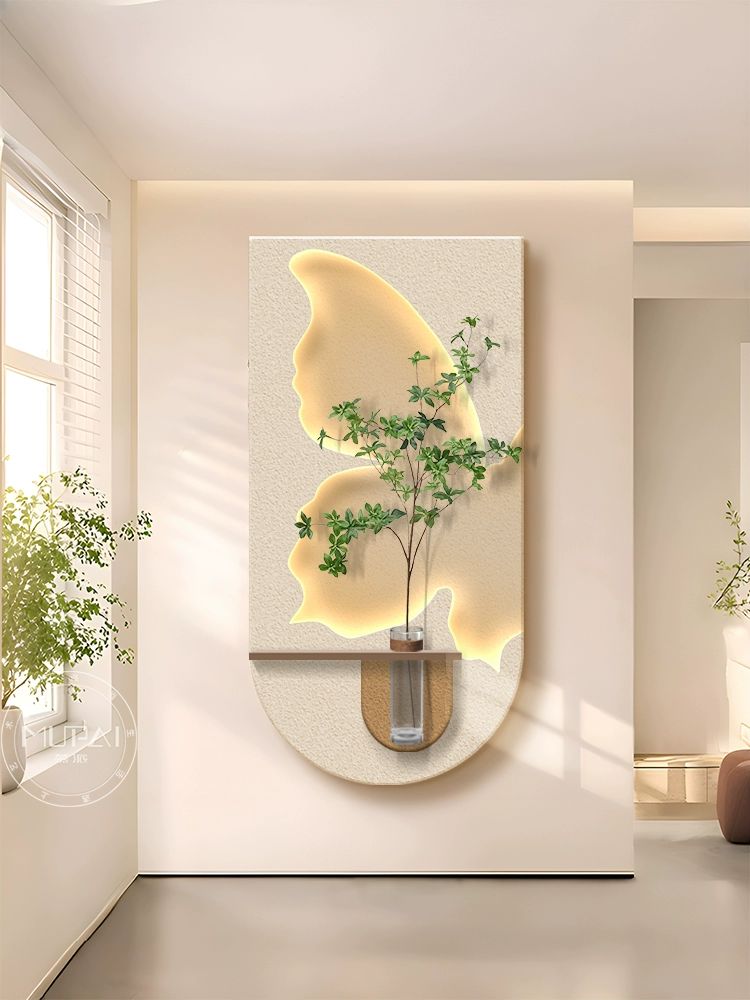 감성화분액자 조명 led 꽃병 토끼 식물 벽장식 소품 그린 60x105cm 춤추는 축복 접시 A 40x80 표준 모델 조명없음 - 상품 이미지