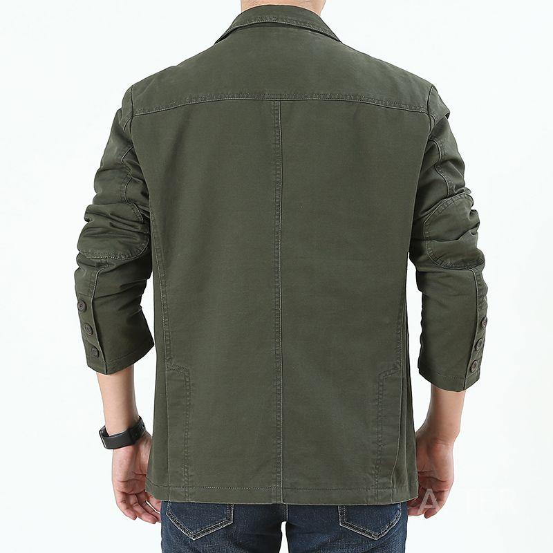 자켓 봄 가을 선물 아빠 중년 캐주얼 정장 블랙 M 55-62.5kg - 상세 이미지 3