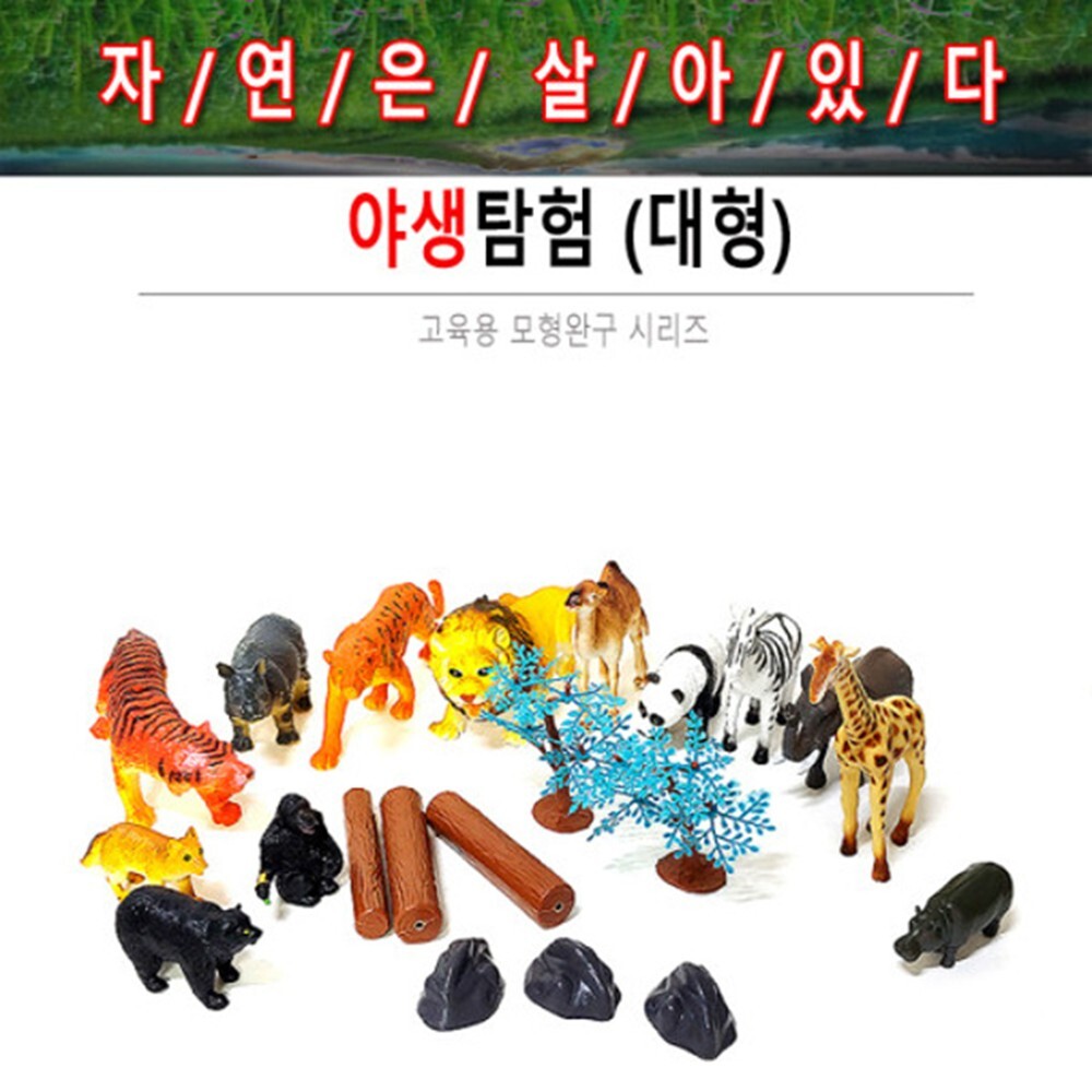 사자 호랑이장난감 동물모형피규어 세트 완구 육아템 - 상세 이미지 2