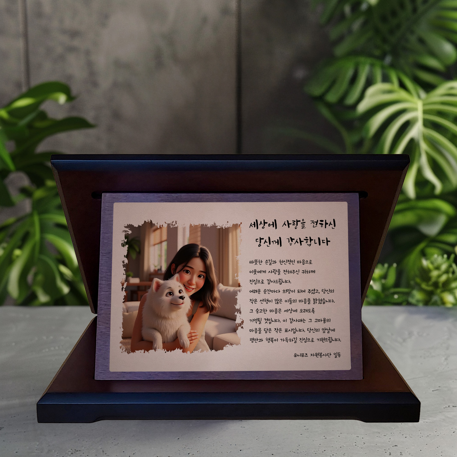 감사패 3D 캐리커쳐 공로패 제작 퇴직 기념패 부모님 환갑 칠순 감사 애니메이션 캐릭터 이미지 6