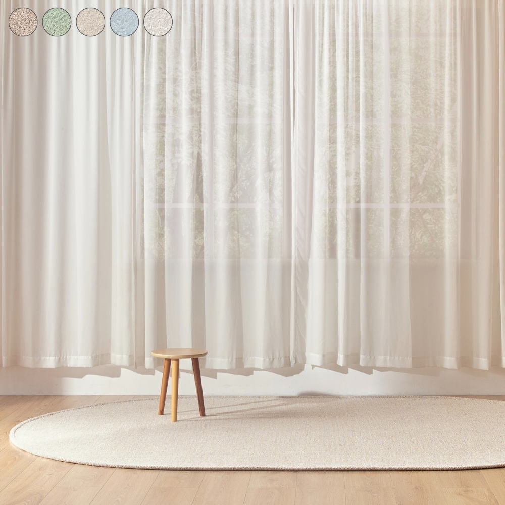 투톤 거실러그 방수 워셔블 항균 샤기 카페트 주문제작 바닐라베이지, 타원)100x150cm