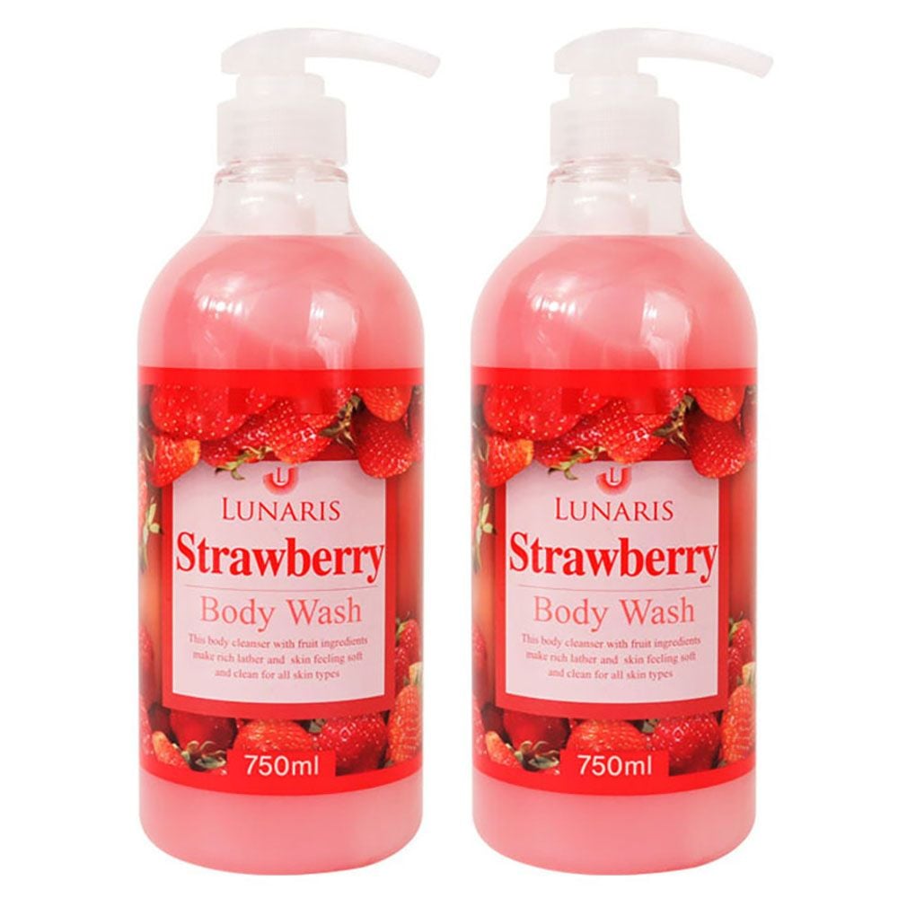 촉촉 조밀한거품 풍성한거품 바디워시 750ml 딸기 2개 - 상품 이미지