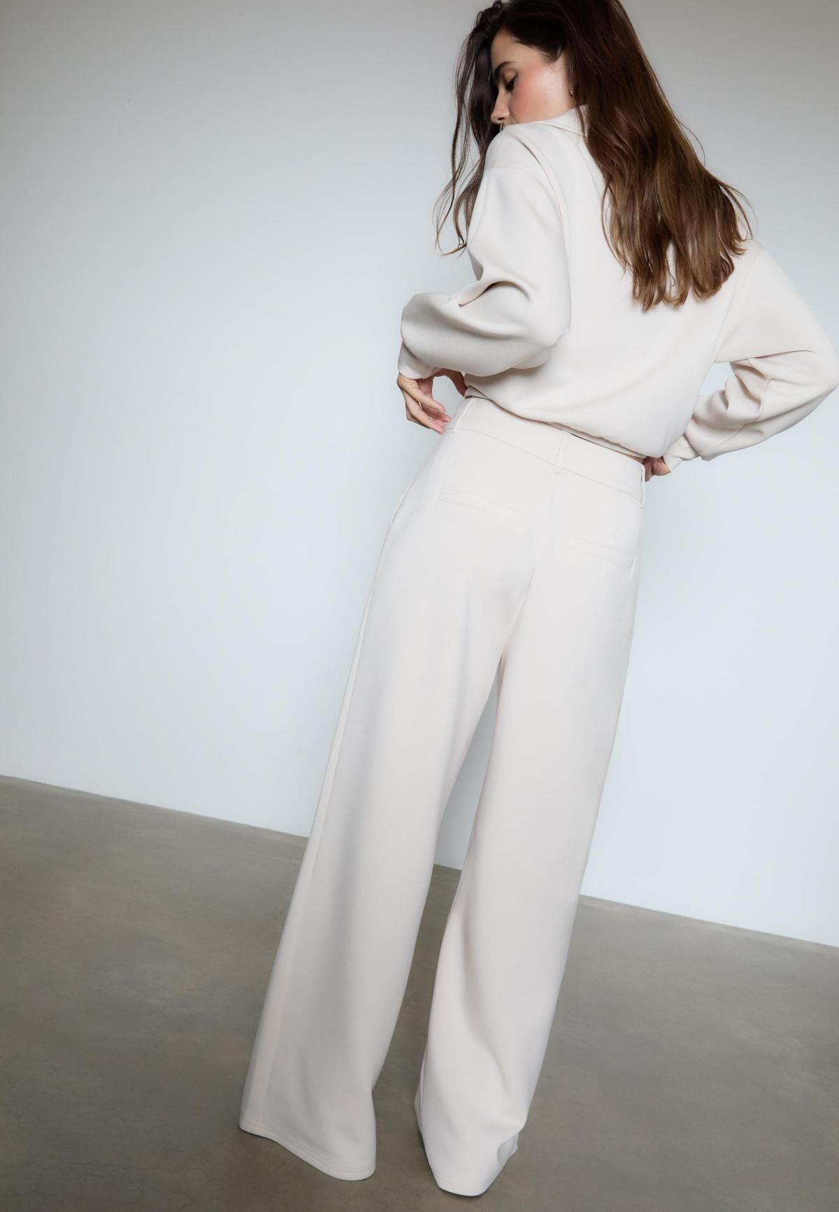 스트라디바리우스 소프트터치 모달 와이드 슬랙스 팬츠 4537/774 STONE - 상세 이미지 2