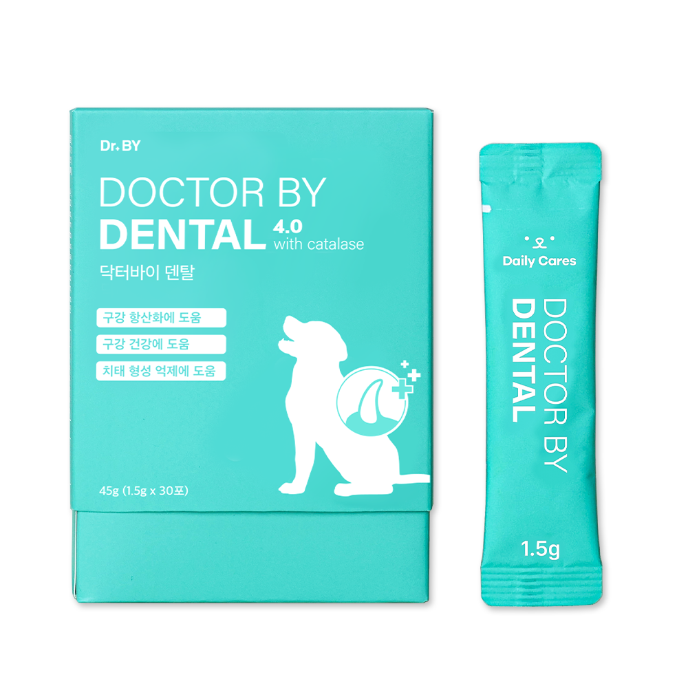 닥터바이 덴탈 강아지 구강영양제 치석 입냄새 파우더 30포, 1개 - 상품 이미지