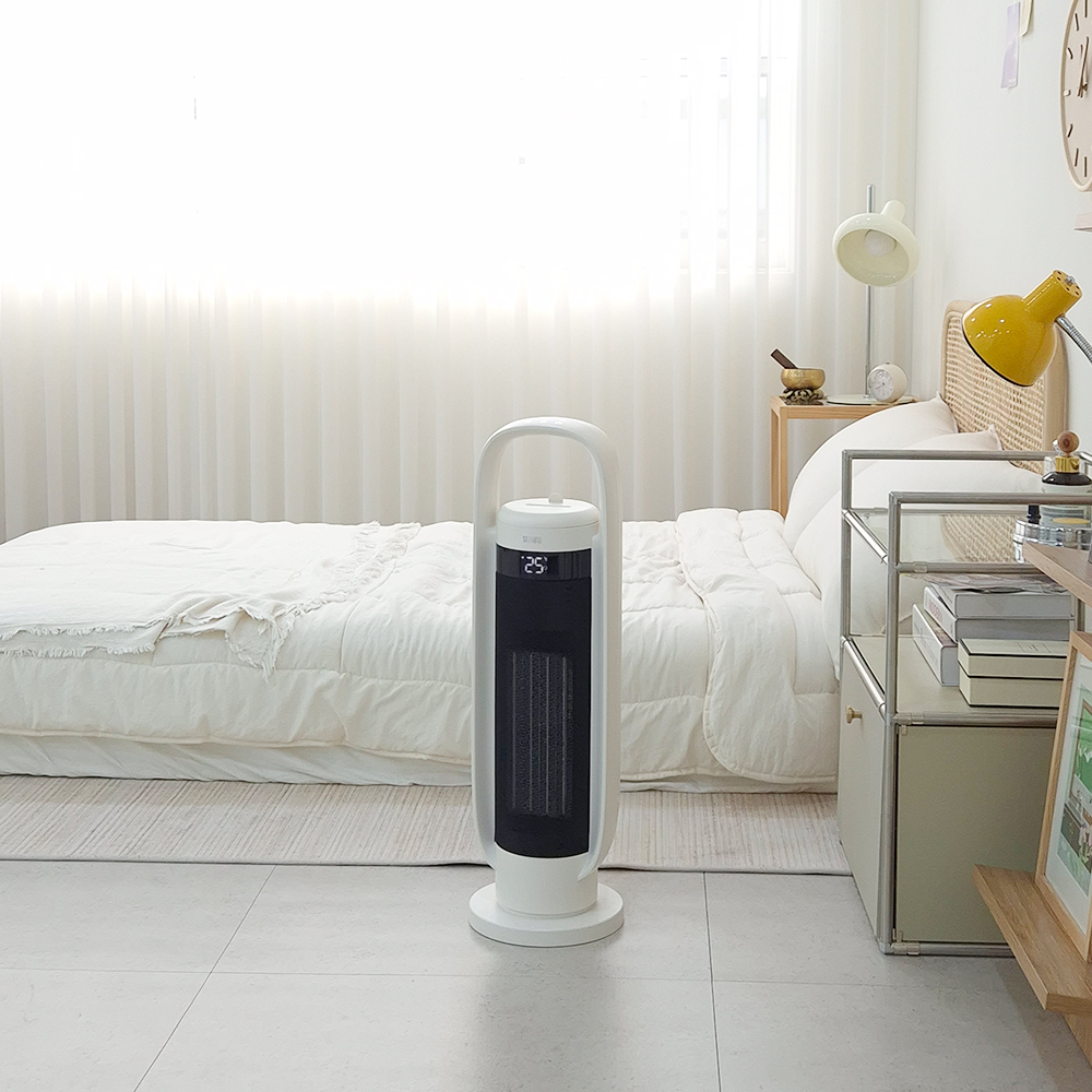 2in1 온풍기 가습기 음성 인식 듀얼 PTC 저소음 타워형 회전 무드등 온풍기 - 상세 이미지 3