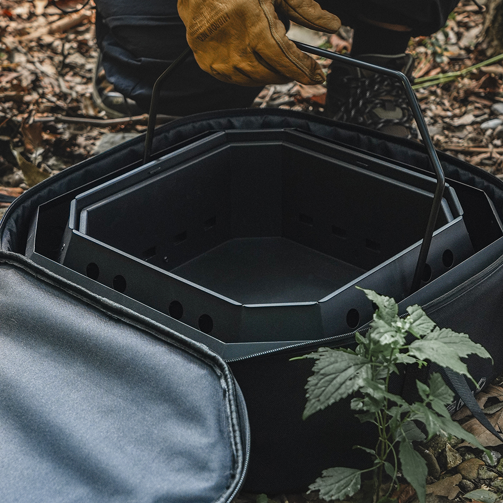 카고컨테이너 파이어핏 맥스 이중연소 화로대 접이식 캠핑 화로 원액션 1초설치