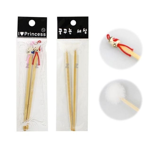 대나무 귀이개 2p 약12.5cm 인형 - 메인 이미지