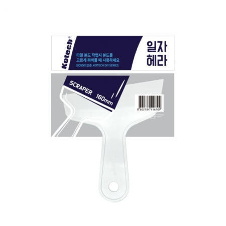 코텍 코텍 ABS 일자헤라(K-6709) 160mm 벽지 도배 바닥접착제 헤라 타일 본드 퍼티 빠데 작업 전용 플라스틱 스