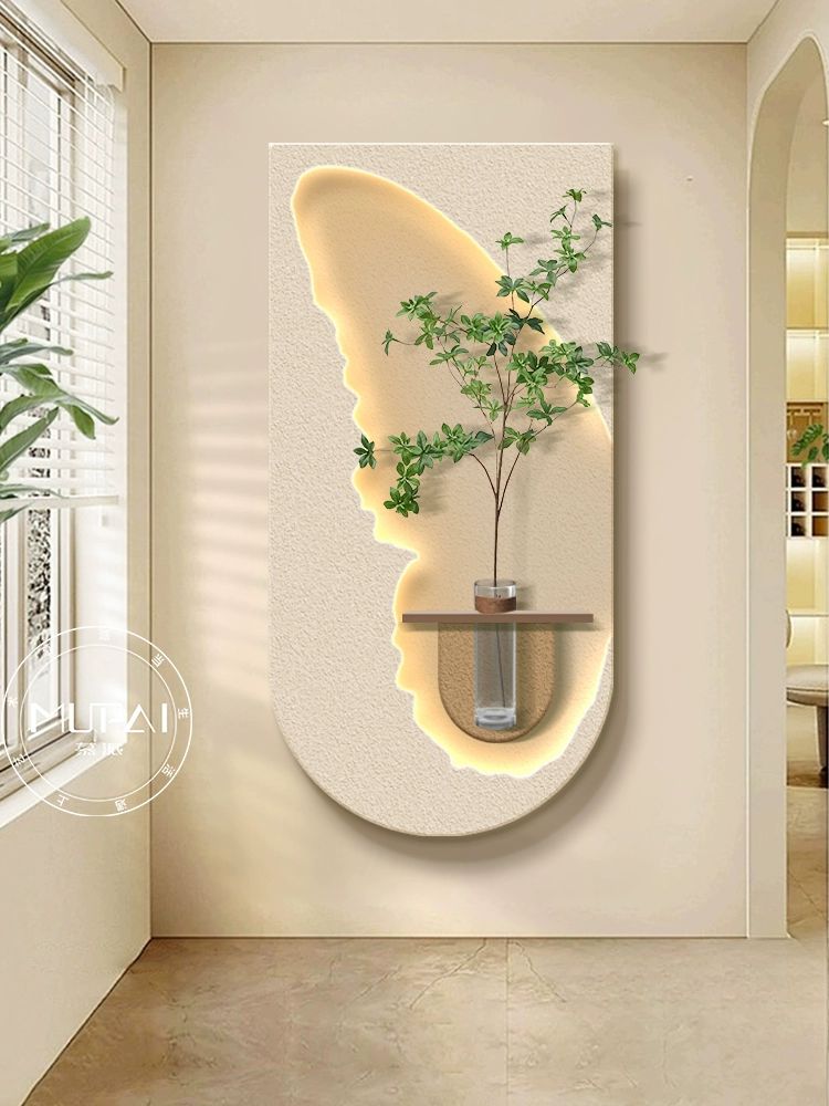 감성화분액자 조명 led 꽃병 토끼 식물 벽장식 소품 그린 60x105cm 춤추는 축복 접시 A 40x80 표준 모델 조명없음 - 상세 이미지 3