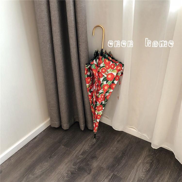 우산 양산 여성용 초경량 꽃무늬 얇고 중년여성 가벼운 따뜻한 집업 누빔 경량 바람막이 레드 - 상세 이미지 4