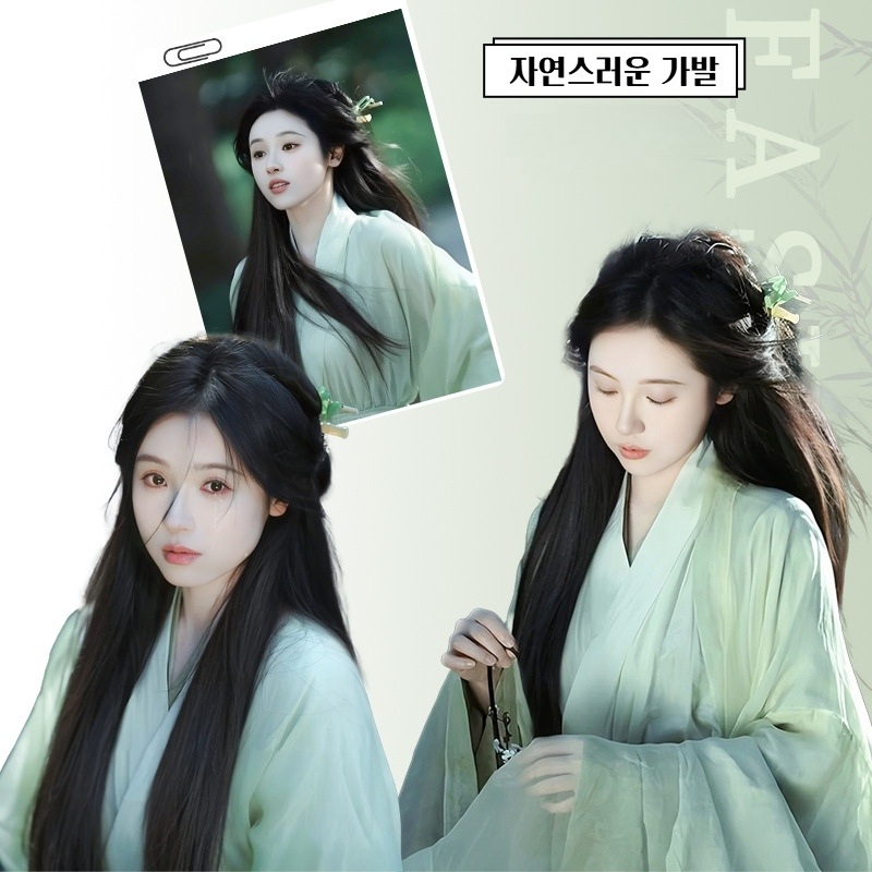 자연스러운 왕비 가발 Wig 사극 드라마 스타일 가발세트 - 메인 이미지