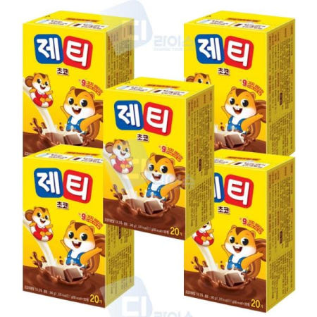 초코 제티 쵸코렛맛 분말 파우더 초코우유 코코아 20T 5개