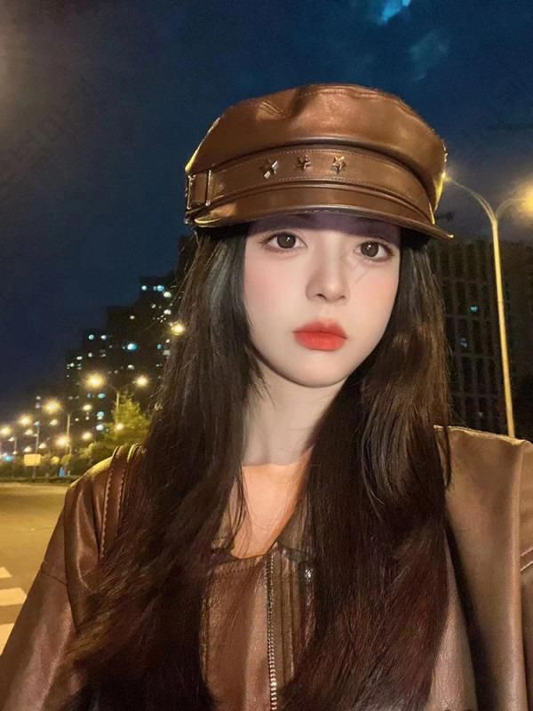 배래모 베레모 모자 빵모자 화가 겨울 연예인 여성 - 상세 이미지 5