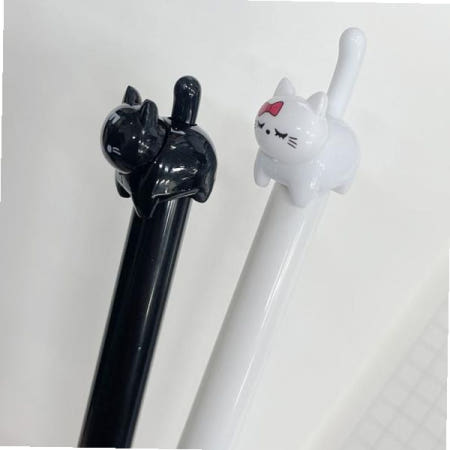 디자인문구 귀여운 고양이 펜 캐릭터 판촉 볼펜 2종 판촉물 선물