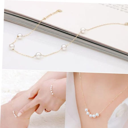 생일선물목걸아 골드 스와로브스키 진주 제작 팔찌 발찌 목걸이 14K