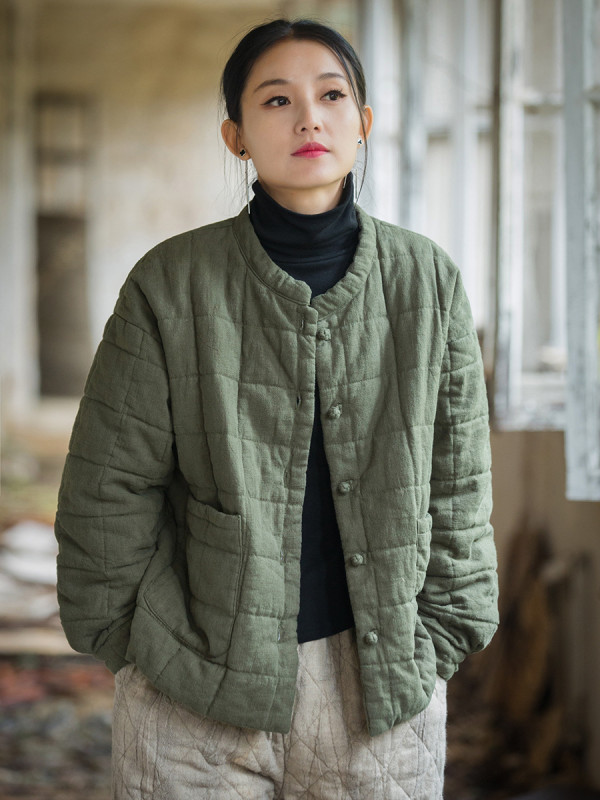 누비저고리 여성 두루마기 누빔 개량한복 패딩 겨울 법복 마고자 - 상품 이미지