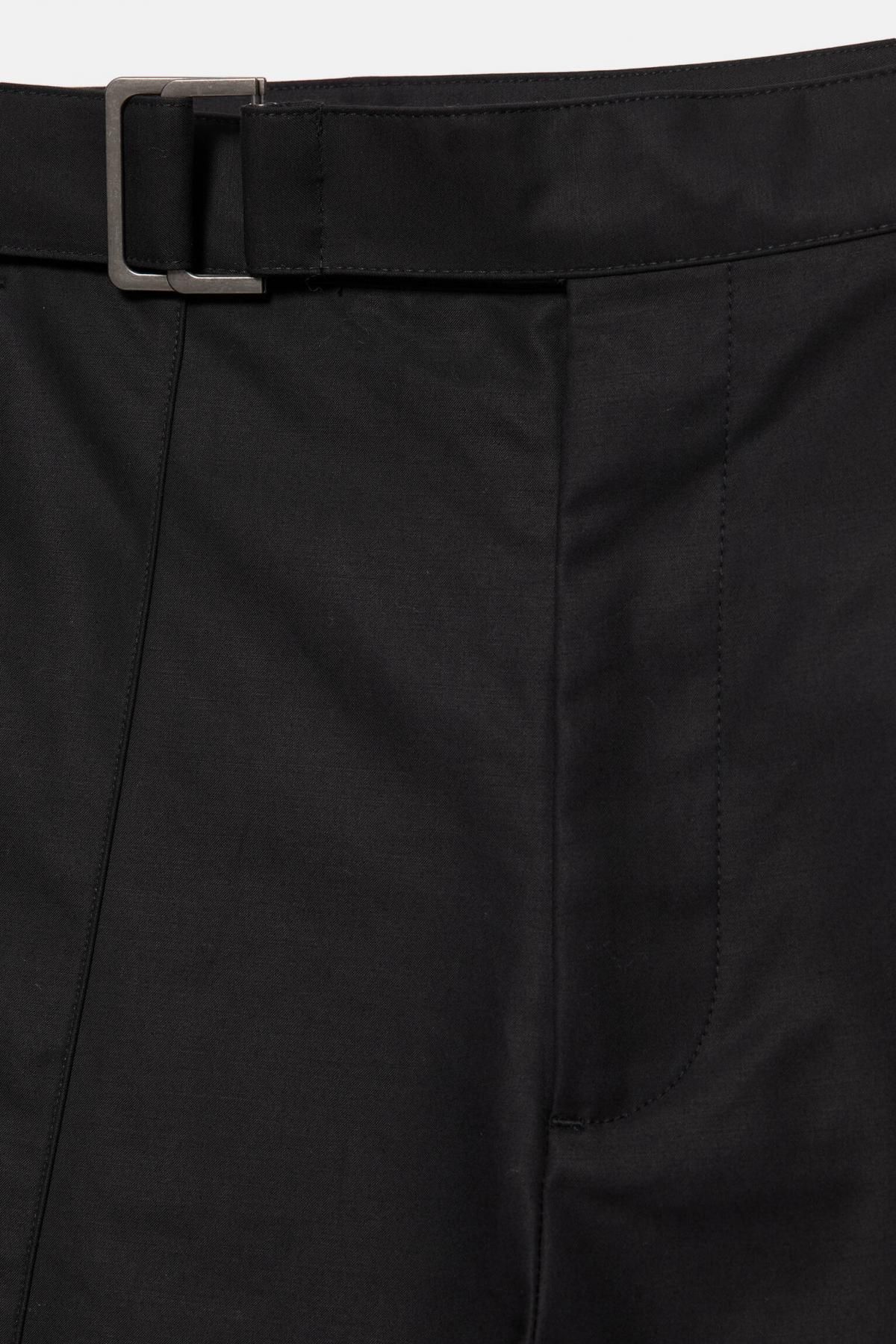 풀앤베어 하이웨이스트 와이드 코튼 팬츠 7674/325 BLACK - 상세 이미지 5