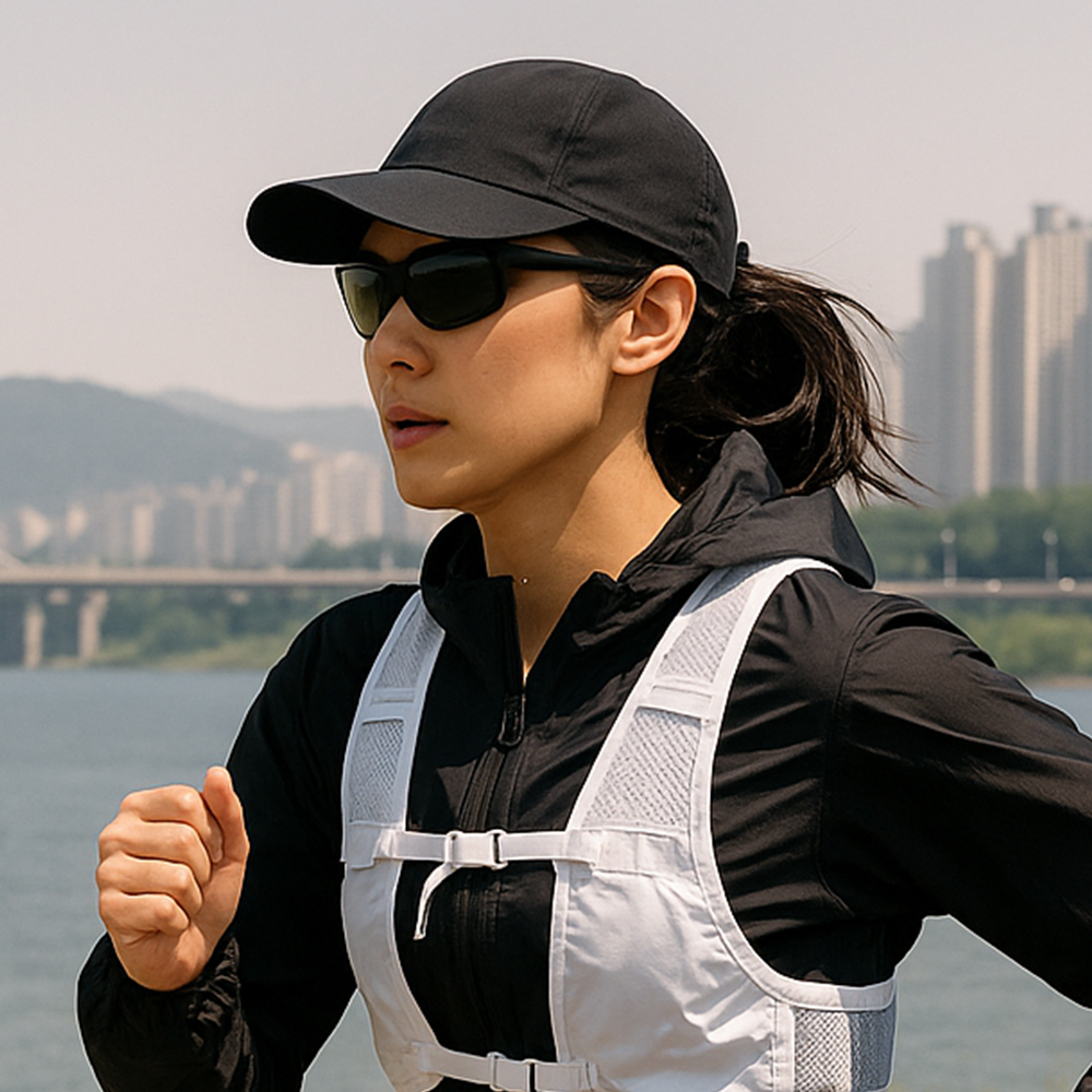 [국산] 초경량 메쉬 러닝볼캡 땀 흡수 향균 마라톤 모자 XL 빅사이즈 - 상세 이미지 5
